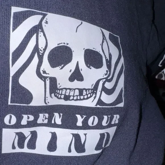 WXYZ Jacket Men's Medium Snap Button Varsity Bomber Skeleton‎ mushroom - Picture 6 of 6